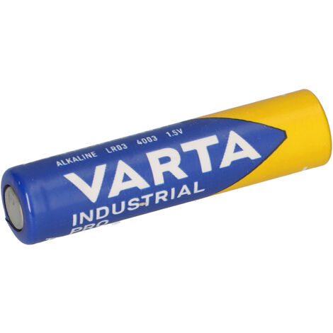 Lot De 200 Piles AAA Varta Pro Industrial 4003 - Alcalines, 1.5V, LR03, Pour Usage Intensif