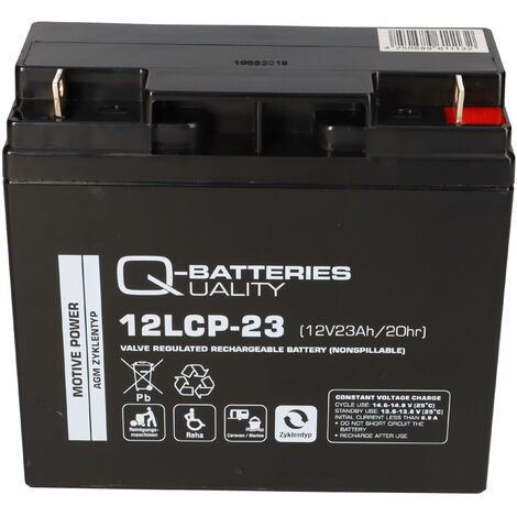 Q-Batteries 12LS-0.8 12V 0,8Ah AGM Blei-Vlies Akku für Heim & Haus