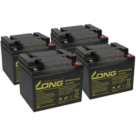 Akku Batterie Roller Elektromobil E-Scooter Geco 2 4x 12V 50Ah 48V AGM Blei Bleigel