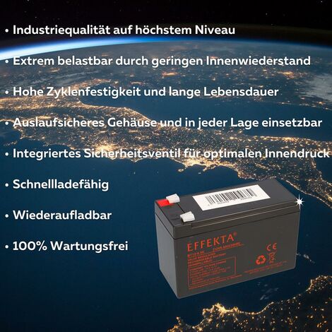 USV Akkusatz kompatibel ZINTO A 1000 AGM Blei Notstrom Batterie (1/5)