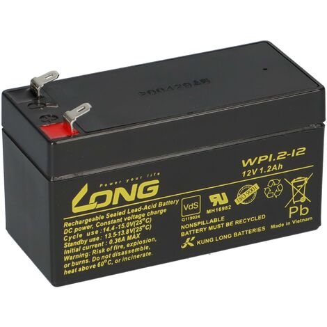 Bleiakku 12V 1,2Ah kompatibel Powerfit S312/1,2 S AGM VdS