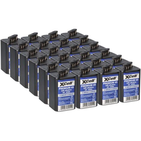 24x 4R25 XCell Premium 45 Blockbatterie 6V 45Ah für Baustellenlampe