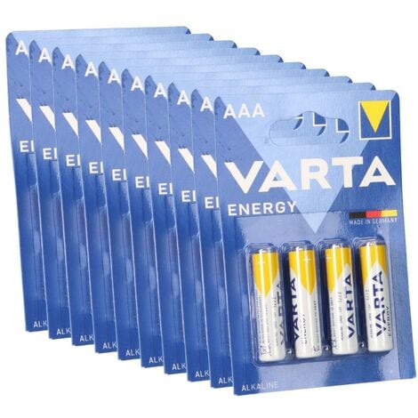 40x Varta Energy AlMn 4er 1,5V Micro AAA im Blister Batterie