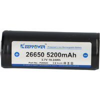 Keeppower 26650 Li-Ion Akku 3,7V 5200mAh (geschützt) - 10A
