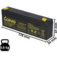 12V 2,2Ah Protector Control Panel Meldezentrale AGM VdS