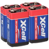 4x Rauchmelder 9V Lithium Batterien für Feuermelder 9v Block Batterie 10 Jahre