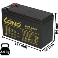 Blei Akku passend für Völker Bett S962-2, S962-2W, S962-2 vis-a-vis, S282, S382