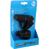 Fahrradleuchten-Set - M-WAVE Atlas K10 USB Akku