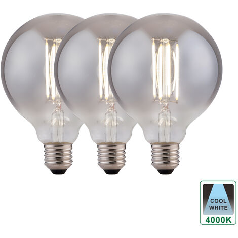 Harper Living 8 Watts G125 E27 LED Bulb Clear Globe Cool White Dimmable