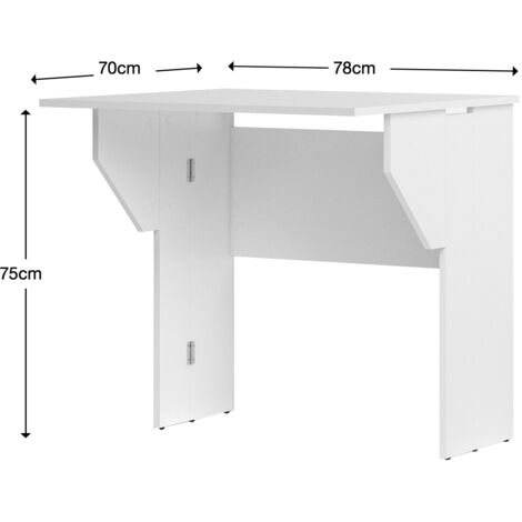 Furneo Folding Table White Wall Hideaway Desk Bingo