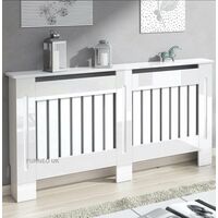 Furneo Modern High Gloss White Radiator Cover Large