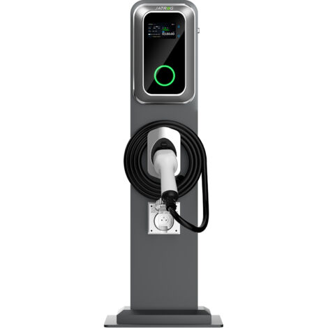 JATRHG K1 kit borne de recharge S1 wallbox 11kw 16A Triphase câble 8M véhicules électriques avec Poteau de support +prise renforcée étanche