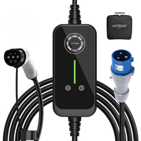 JATRHG P1 EV Chargeur 12M 7.2KW-1.5KW 32A24A16A13A10A8A Type 2 station de Charge Voiture Electrique Portable Courant Commutable Voiture hybride Chargeur Rapide monophase
