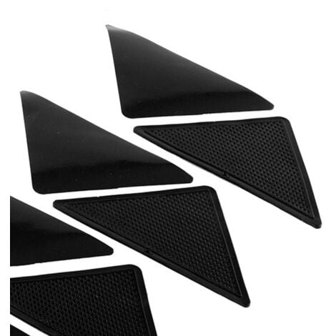 Lot de 8 coins antidérapants FISHTEC pour tapis - Réutilisables et Lavables