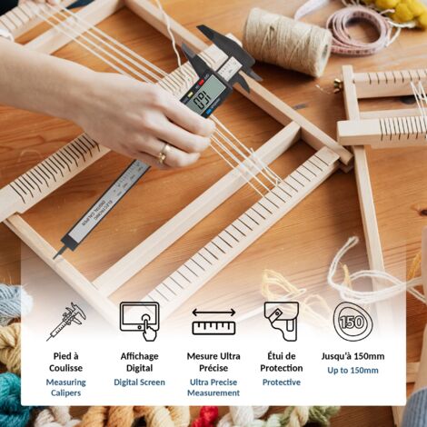 EJ.life Pied à Coulisse Règle De Carbone D'étrier électronique