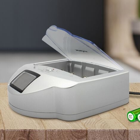Chargeur Universel de Piles Alcalines et C/D/AA/AAA/6LR61 Ni-Cd Ni-Mh FISHTEC