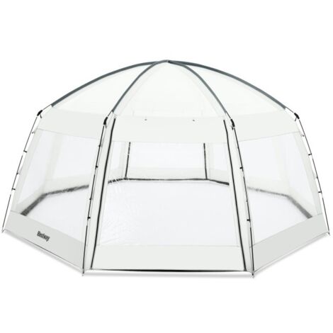 Bestway Dôme de protection pour piscine hors-sol ronde diamètre 4.88 m max
