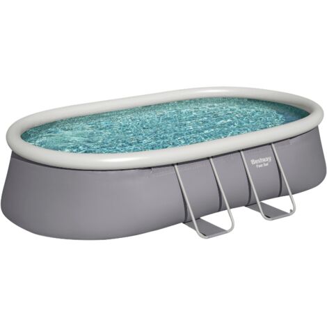 Bestway Piscine gonflable ovale Bestway Fast Set 488 x 305 x 107 cm grise