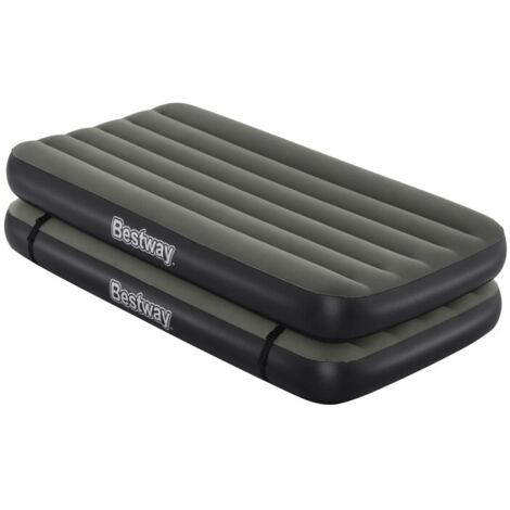 Bestway Matelas gonflable 2 personnes 188 x 99 x 25 cm lits jumeaux 3 en 1