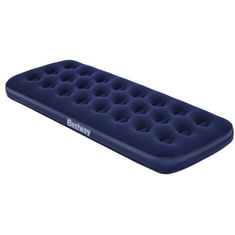 Bestway – Matelas gonflable 185x76x22 cm – Surface floquée douce – Charge max 150 kg – Valve à vis rapide pour gonflage facile (1/5)