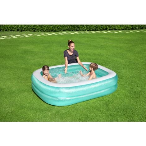 BESTWAY Piscine familiale gonflable translucide 2,00 m x 1,46 m x 48 cm