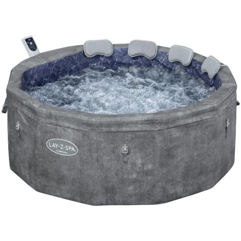 Bestway Spa semi rigide rond Lay-Z-Spa Carrara Smart AirJet Thermacore avec WiFi 4-6 personnes