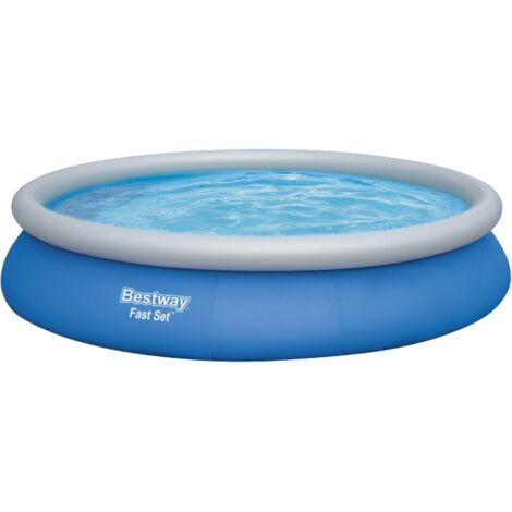 Bestway Piscine gonflable ronde Bestway Fast Set 457 x 84 cm bleu