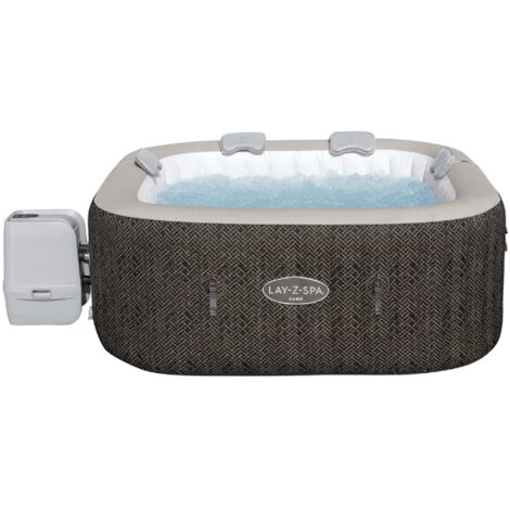 Bestway Spa gonflable carré Lay-Z-Spa Cabo Smart HydroJet EnergySense avec WiFi 4-6 personnes