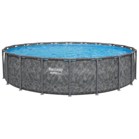 Bestway Piscine hors sol tubulaire ronde Bestway APX 365 610 x 132 cm gris sans accessoires