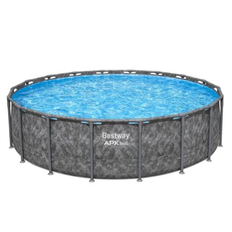 Bestway Piscine hors sol tubulaire ronde Bestway APX 365 549 x 132 cm gris sans accessoires