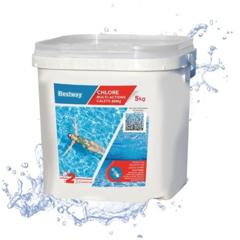 Bestway Chlore Multiactions - Galets 200G Seau De 5Kg (1/5)