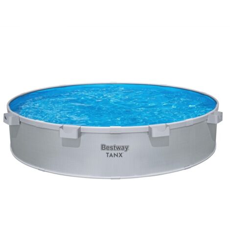 Bestway Piscine acier ronde Bestway Stock Tank TANX 305 x 61 cm gris galvanisé