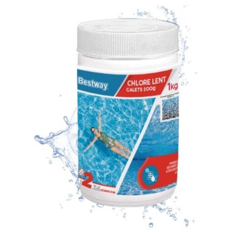Bestway Chlore Lent - Galets 200g Seau de 5kg