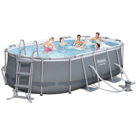 Piscine hors-sol BESTWAY Power Steel - Ovale - 427x250x100cm (1/10)