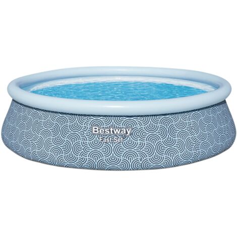 Bestway Piscine gonflable ronde Bestway Fast Set 457 x 107 cm décor géométrique