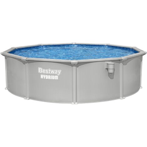 Bestway Piscine acier ronde Bestway Hydrium 457 x 122 cm gris clair
