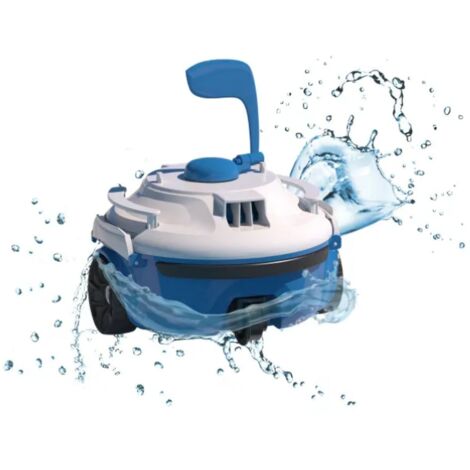 Bestway Robot piscine sans fil Guppy bleu nettoyage fond plat 10 m² max