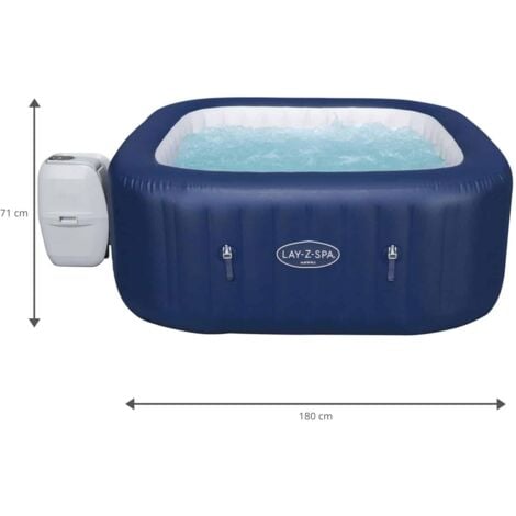 BESTWAY Spa gonflable carré Lay-Z-Spa Hawaii Airjet 4 - 6 personnes