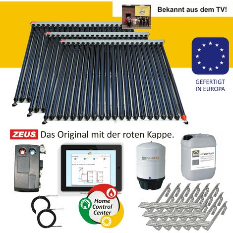 Röhrenkollektor Solarkollektor Solaranlage Komplettset Zeus Premiumset 3