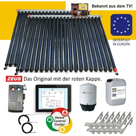 Röhrenkollektor Solaranlage Solarkollektor Komplettset Zeus Premiumset 2