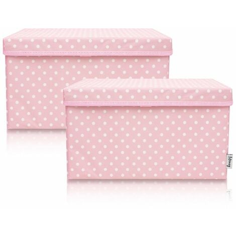 Aufbewahrungsbox mit Deckel, klein, rosa