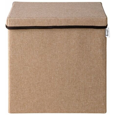 2 x Aufbewahrungsbox, faltbare Ordnungsbox mit Deckel, je 51 l, Faltbox  quadratisch, 34 x 43 x