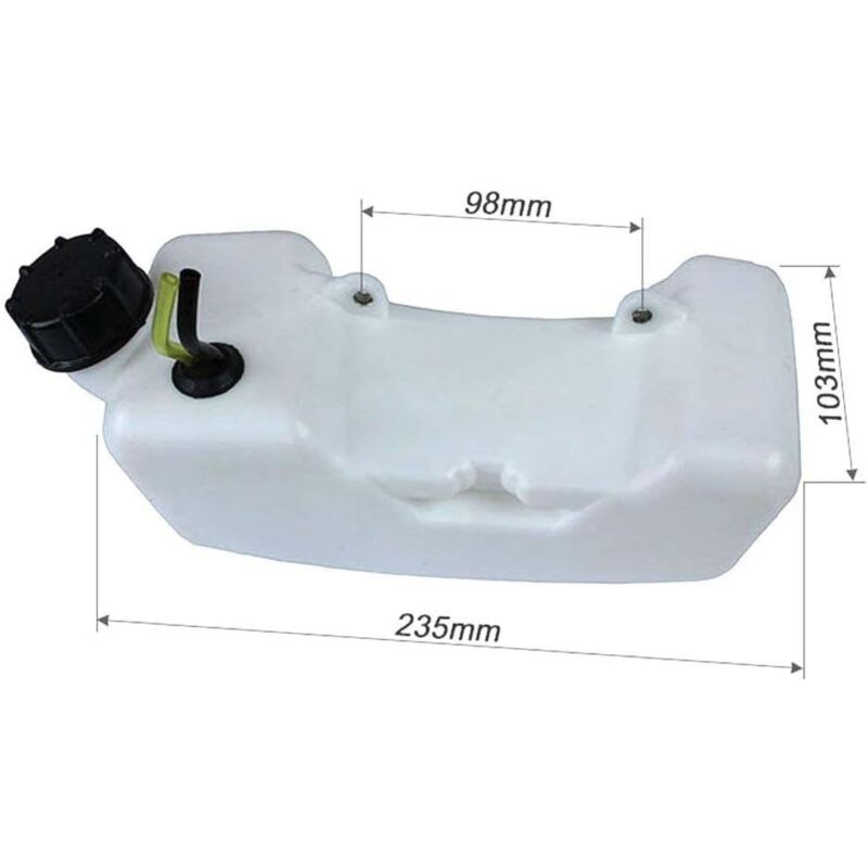 Réservoir à Essence Pour Débroussailleuse Zenoah 32F HT2300 - 185x90 Mm, Avec Tuyau Et Bouchon