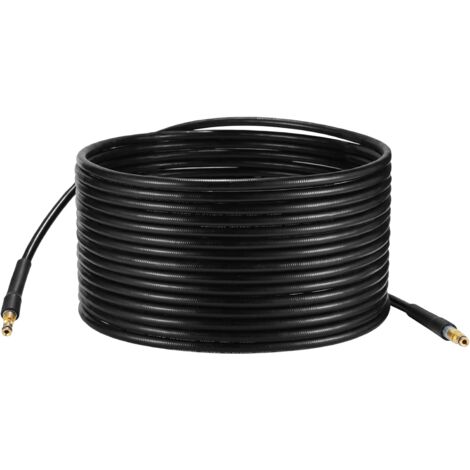 Rallonge de tuyau haute pression 15M – Flexible avec embouts en laiton – Compatible nettoyeurs Kärcher K2 à K7 – Quick Connect