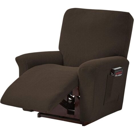 Lot De 4 Housses De Canapé, Housse De Fauteuil Extensible, Pour Fauteuil Inclinable De Relaxation Et De Massage, En élasthanne, Dotées De Jacquard