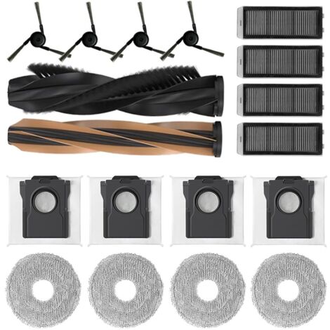 Ensemble d'accessoires pour Dreame X50 Ultra Complete/X50 Ultra/L50 Pro Ultra/X50 Master, L40s Ultra, Matrix10 Ultra, 1 brosse principale, 4 filtres, 4 tampons de nettoyage, 4 brosses latérales, 4 sac (1/5)