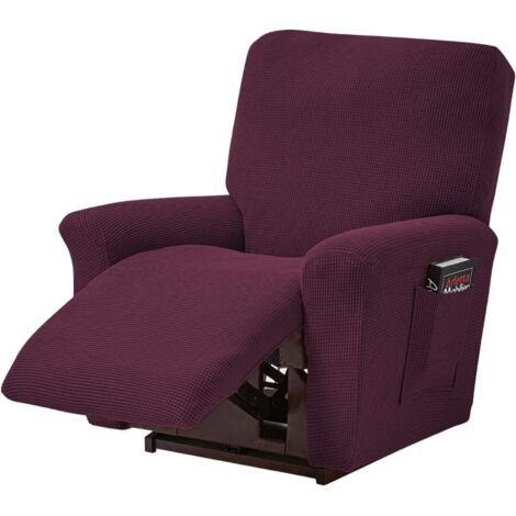 Lot De 4 Housses De Canapé, Housse De Fauteuil Extensible, Pour Fauteuil Inclinable De Relaxation Et De Massage, En élasthanne, Dotées De Jacquard