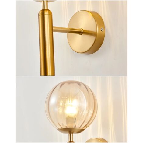 Applique Murale Boule De Verre Moderne Pour Salon Chambre Escaliers Lumière Led Nordique Chevet Applique Murale Salle De Bain Luminaires Miroir Lumière