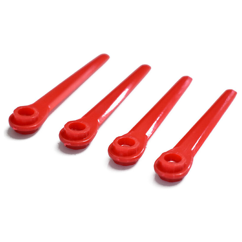 100 Lames De Rechange En Plastique Pour Coupe-Bordure - Compatibles Tondeuses Sans Fil, 8,2 Cm - Rouge