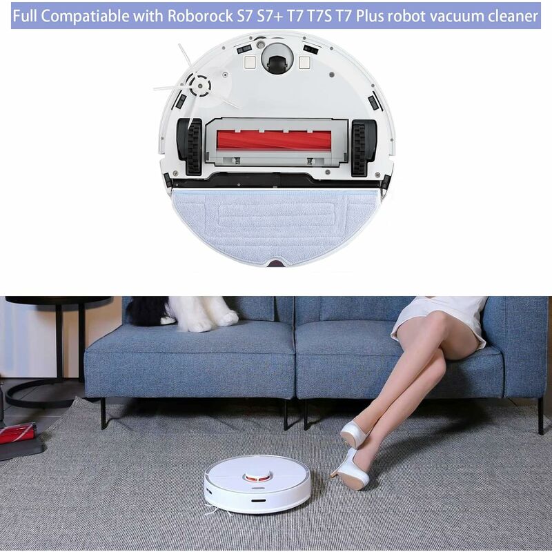 Serpillères De Rechange Pour Roborock T7S/T7S Plus/S7 - Lot De 2, 5 Ou 10 - Microfibre Haute Absorption, Sans Peluches